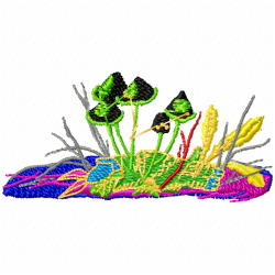 Mushroom Embroidery Design 7